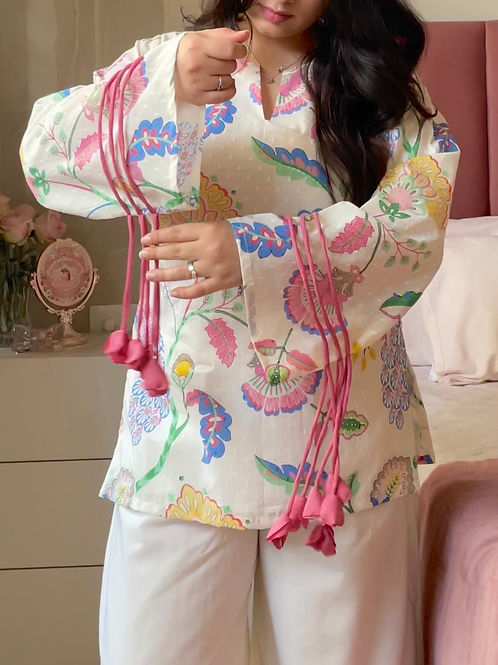 Mor Pankhuri Cotton Kurti pair