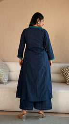 Urmi Blue Hand Woven Cotton Kurta