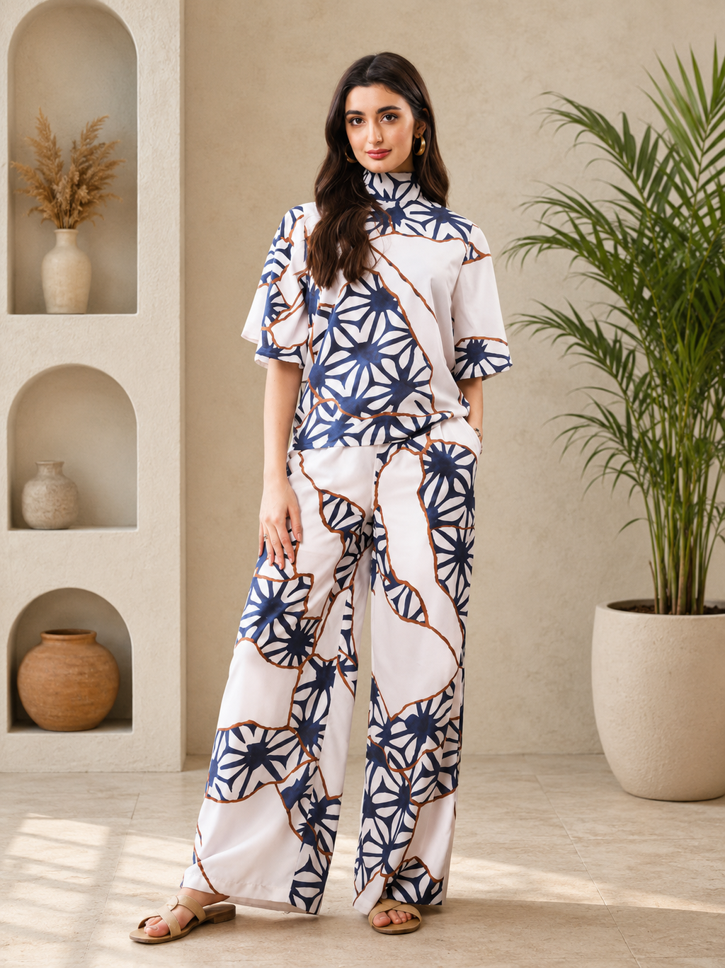 Kiara Azure Bloom Printed Co-Ord Set