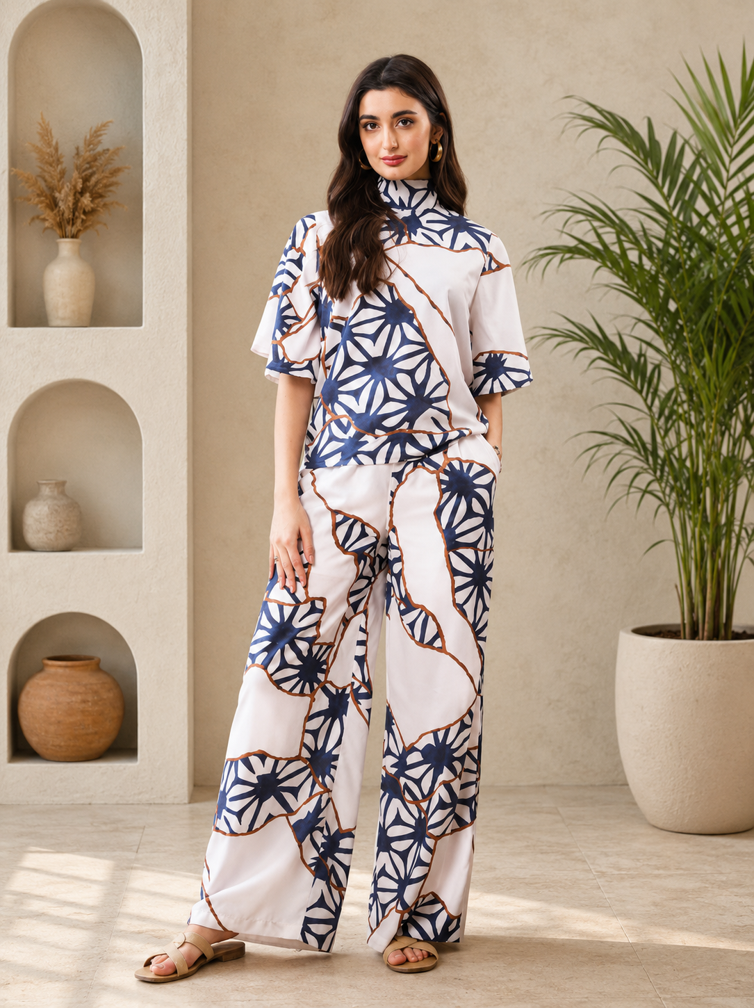 Kiara Azure Bloom Printed Co-Ord Set