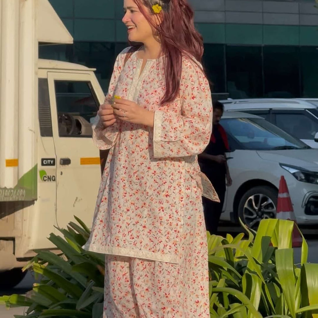 Anaya Premium Cotton Floral Printed Kurta Pant Set