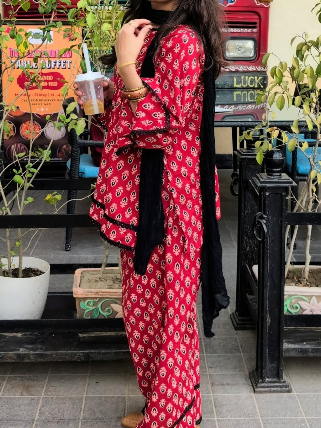 Meher Premium Cotton Printed Kurta Pant Dupatta Set