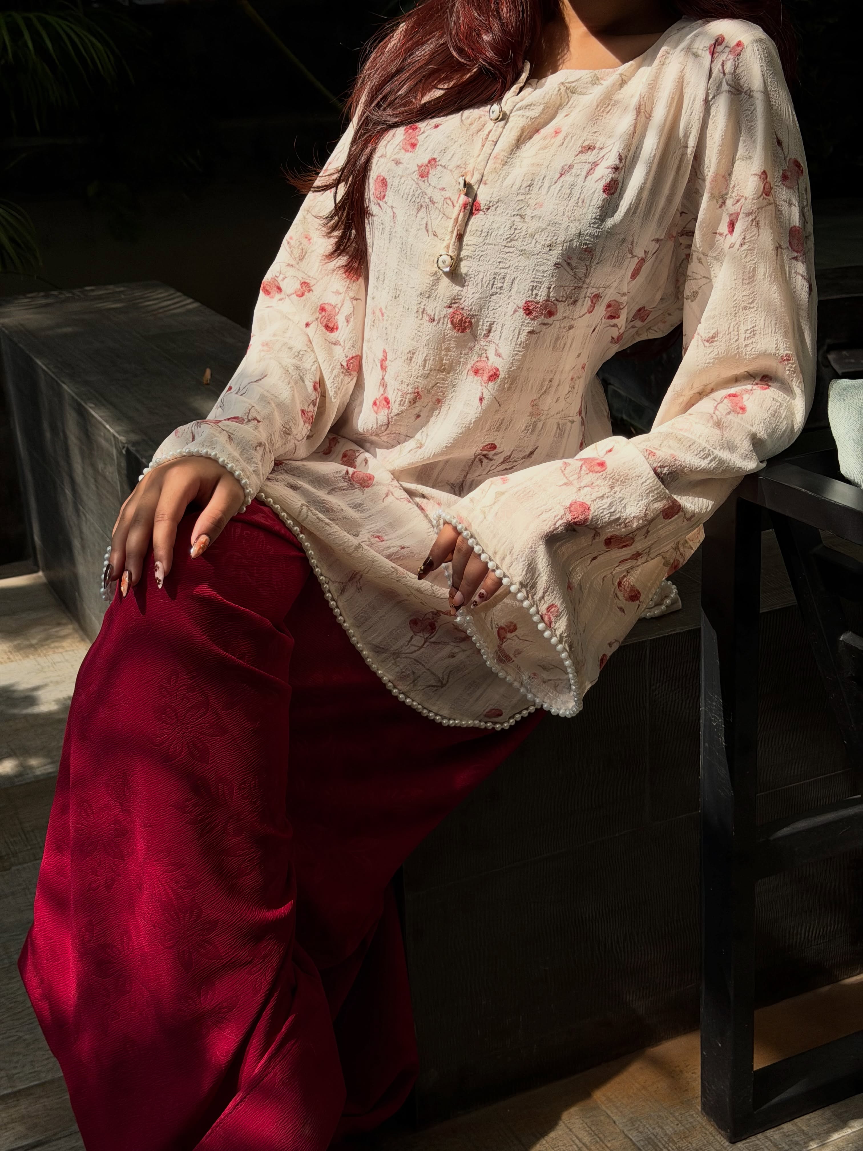 Serein Floral Angrakha Co-ord Set