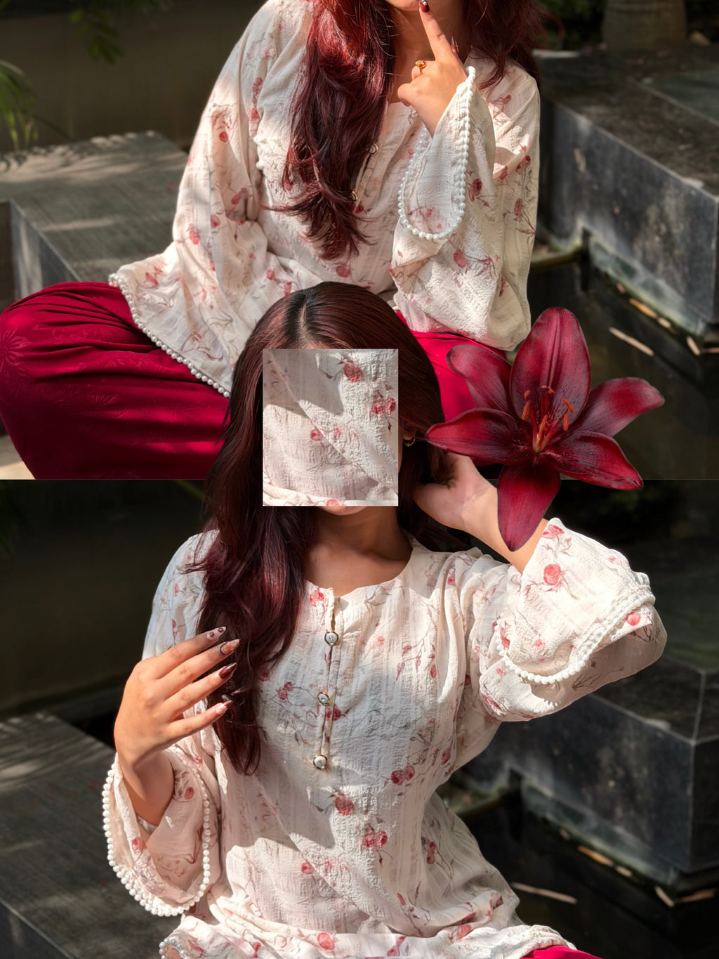 Serein Floral Angrakha Co-ord Set