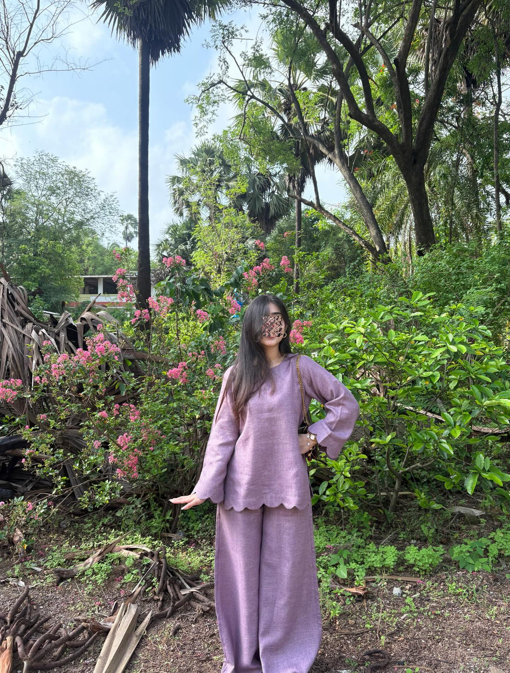 Kiara Luxe Scallop Kurti Pant Set