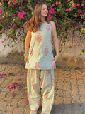 Blush Bloom Cotton Farshi Salwar Set