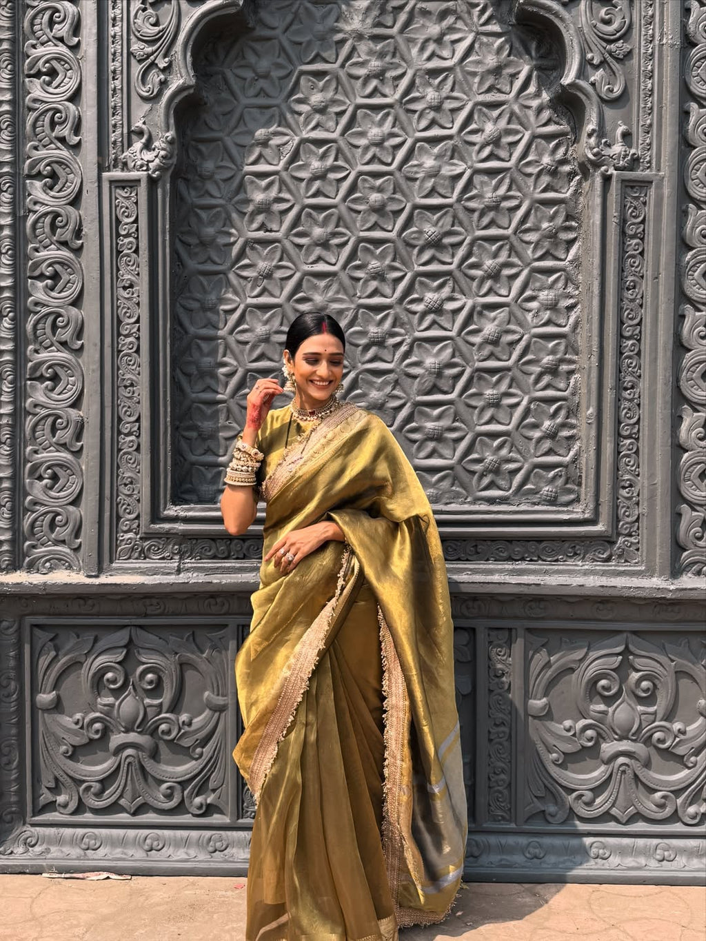 Heritage Gold Partywear Saree