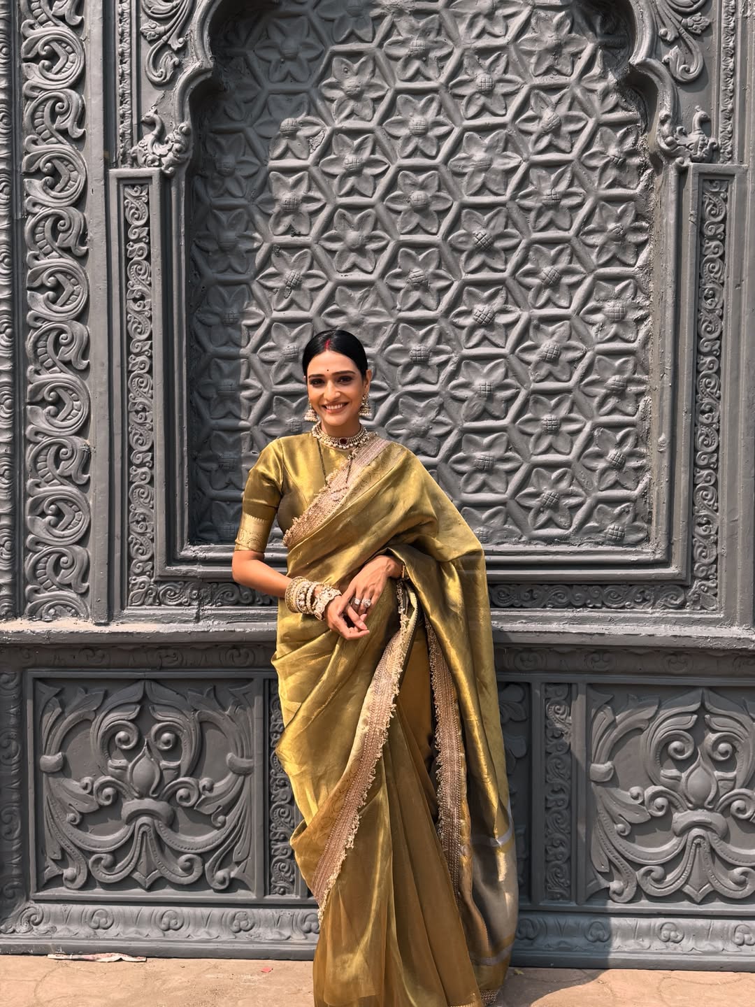 Heritage Gold Partywear Saree