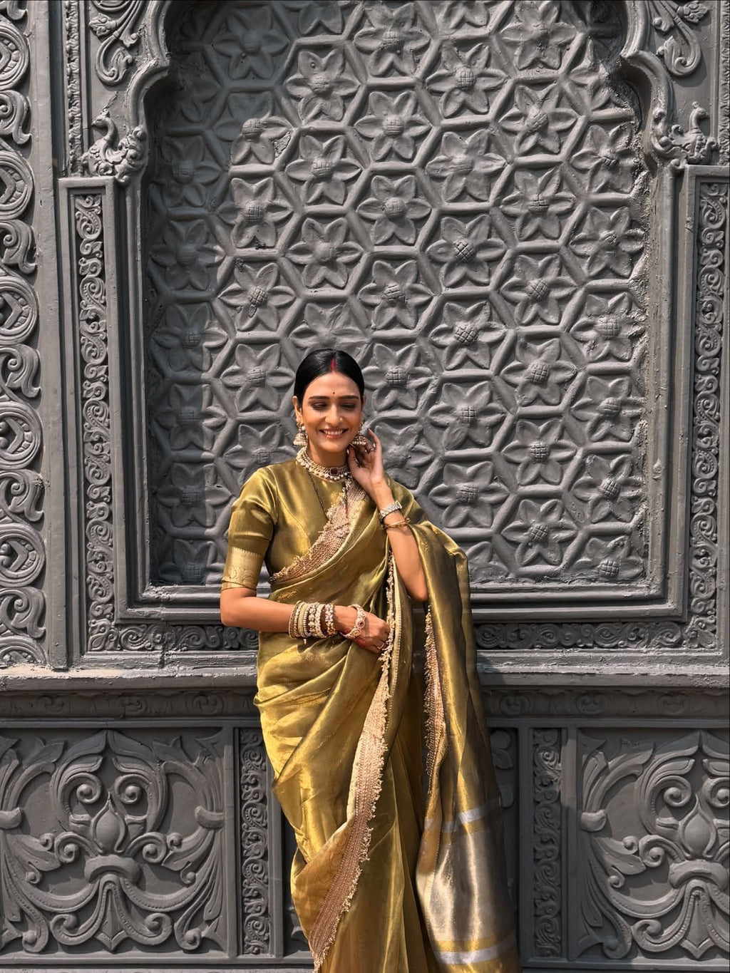 Heritage Gold Partywear Saree