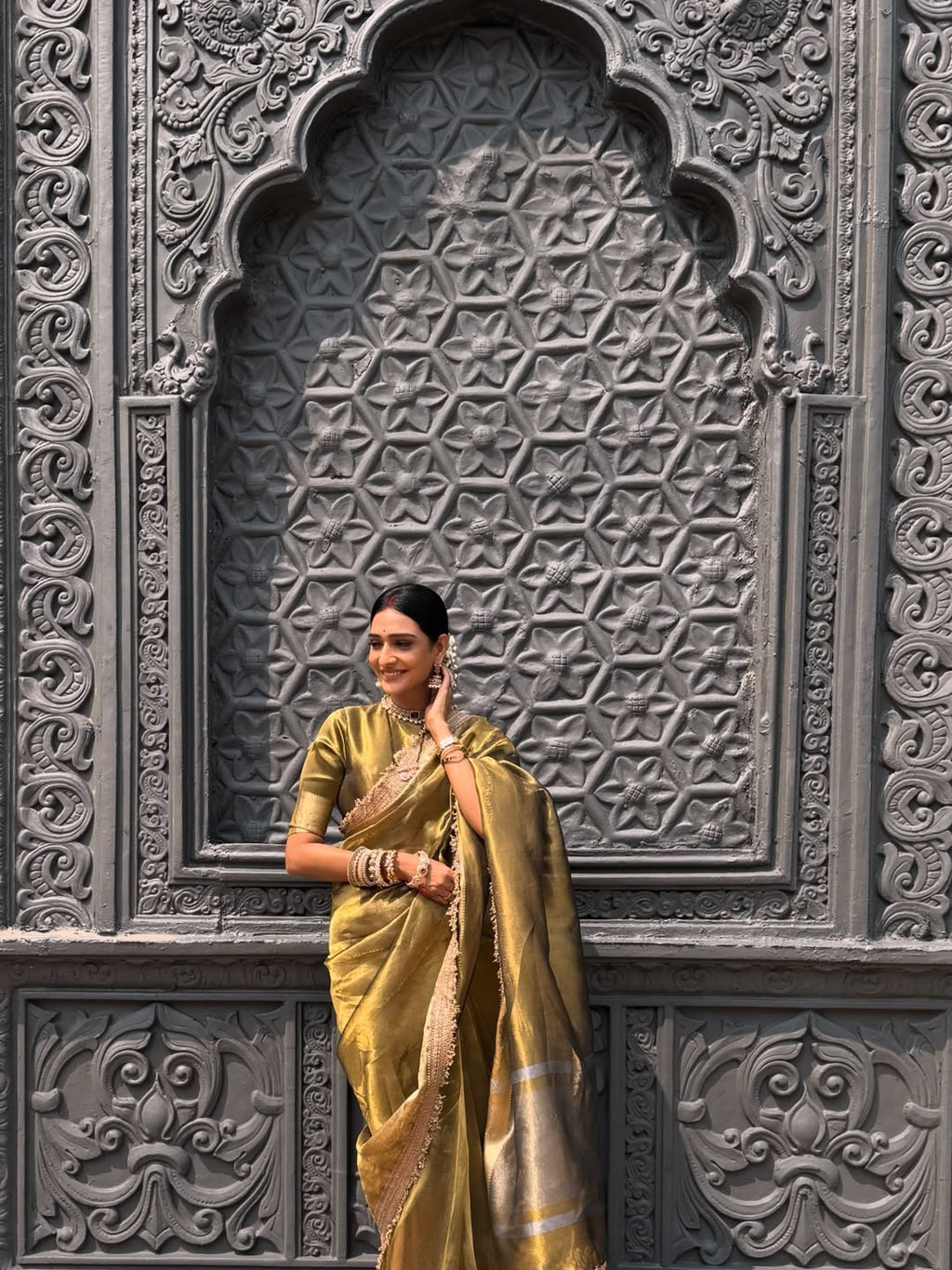 Heritage Gold Partywear Saree