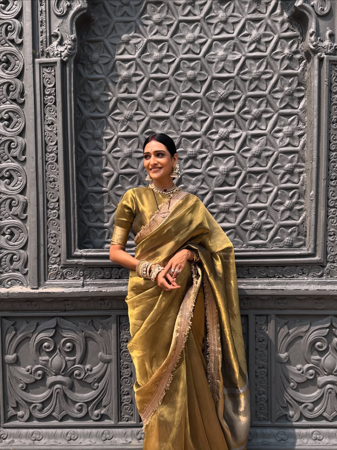 Heritage Gold Partywear Saree
