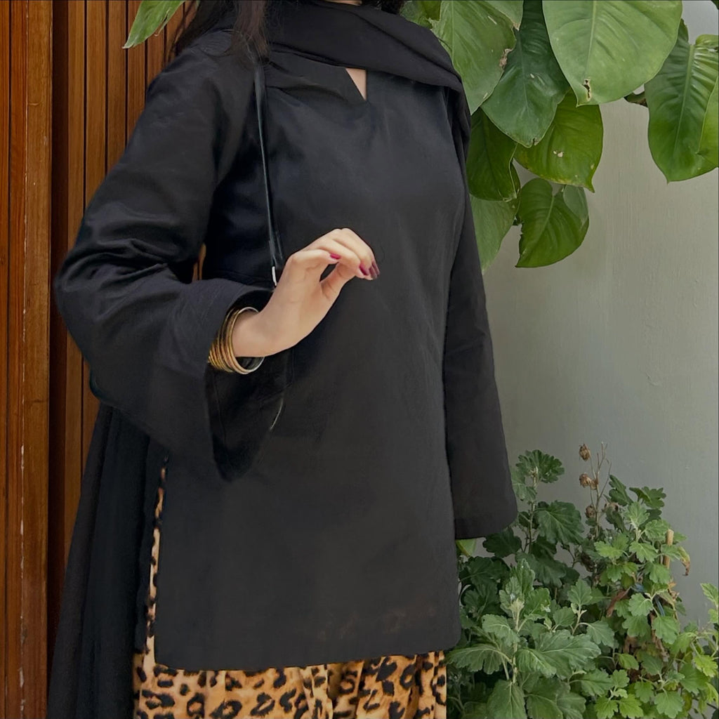 Mehrunnisa Leopard Farshi Co-Ord Set