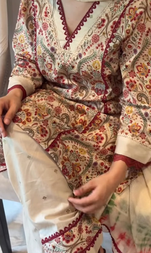 Meher Paisley Cotton Kurta Set