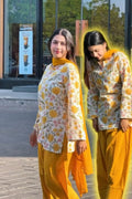 Zareen Mustard Bloom Farshi Suit Set