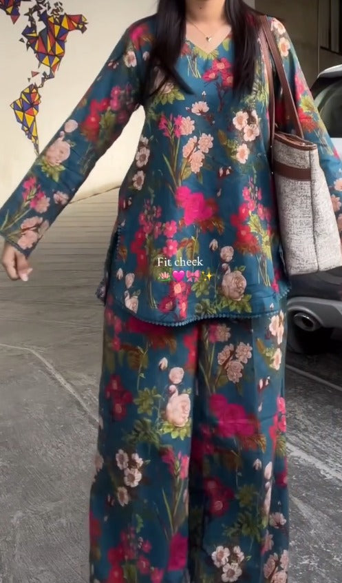 Zareen Bloom – Premium Floral Printed Co-Ord Set