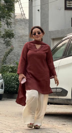 Areeba Grace  Premium Cotton Farshi Suit Set