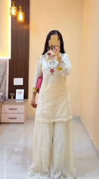 Noore Ivory Farshi Suit Set