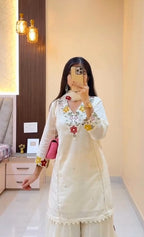 Noore Ivory Farshi Suit Set