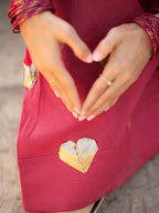 Gulnaar Heart Motif Patiala Suit Set