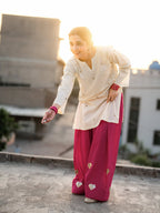 Gulnaar Heart Motif Patiala Suit Set