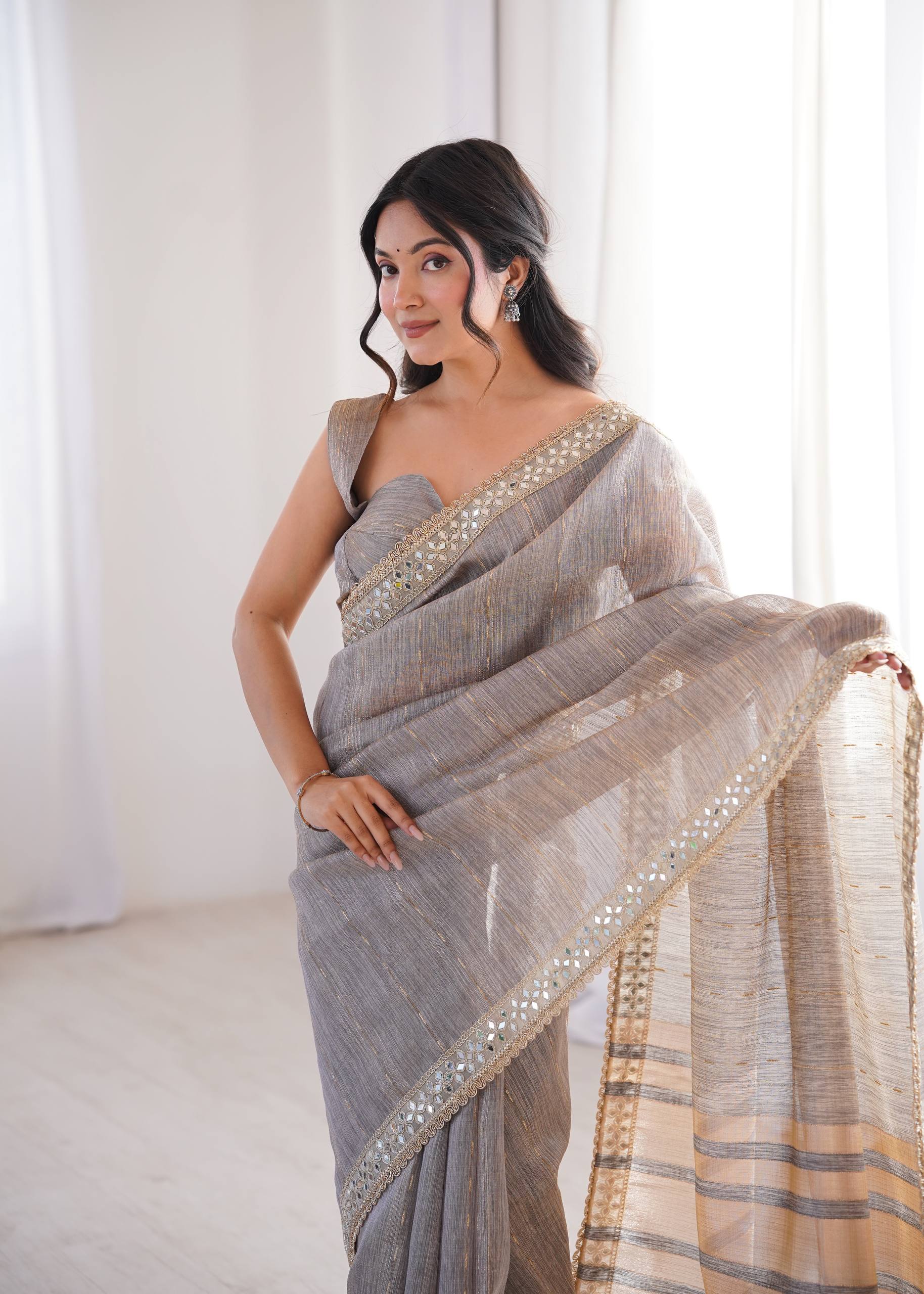Gulnaar Grace Blush Elegance Saree
