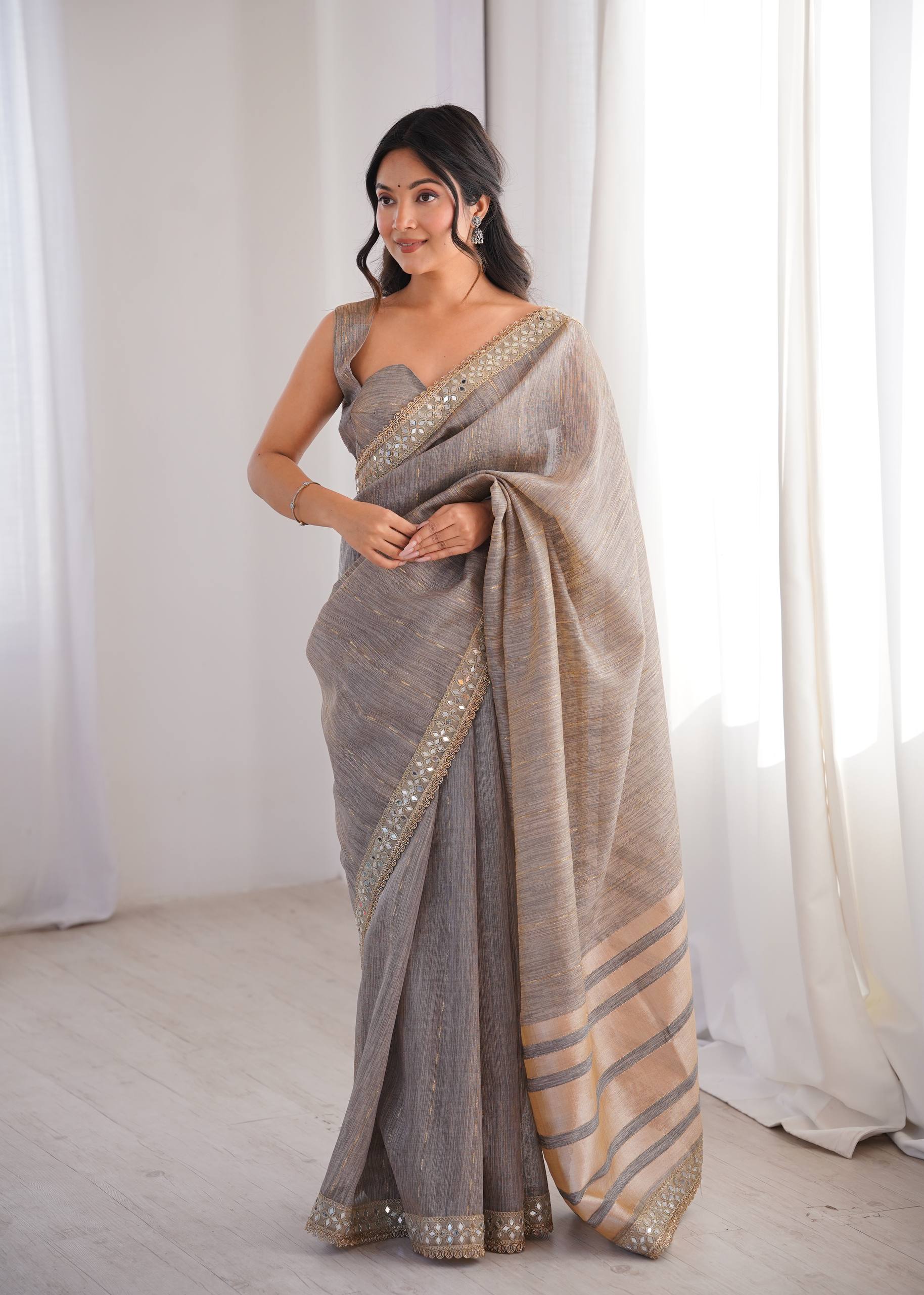 Gulnaar Grace Blush Elegance Saree