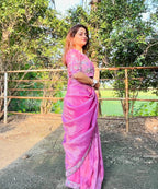 Kavya Gold Crunchy Designer Saree