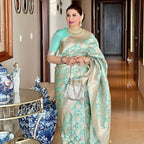 Mint Riwaayat – Timeless Pastel Banarasi Saree