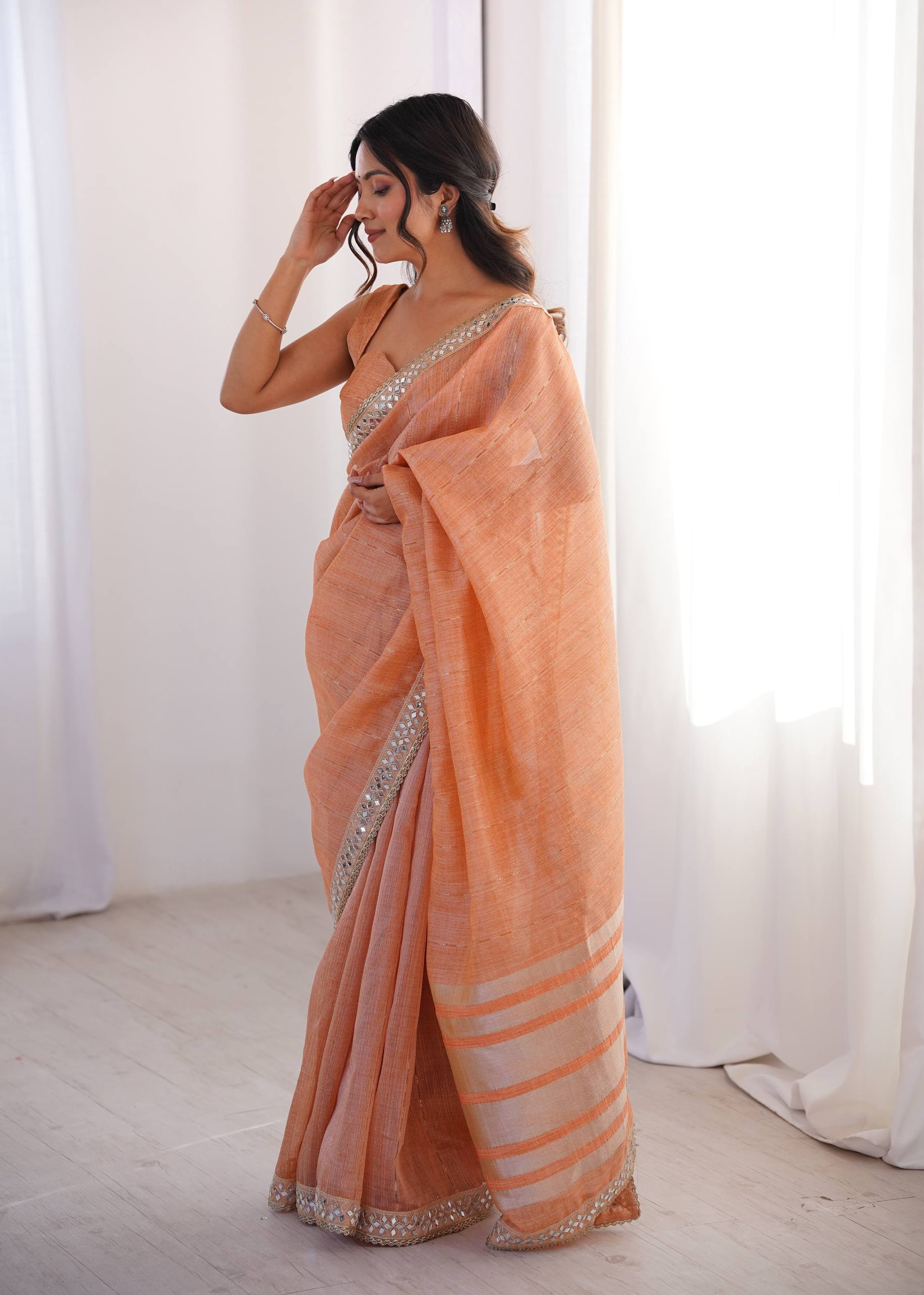 Gulnaar Grace Blush Elegance Saree