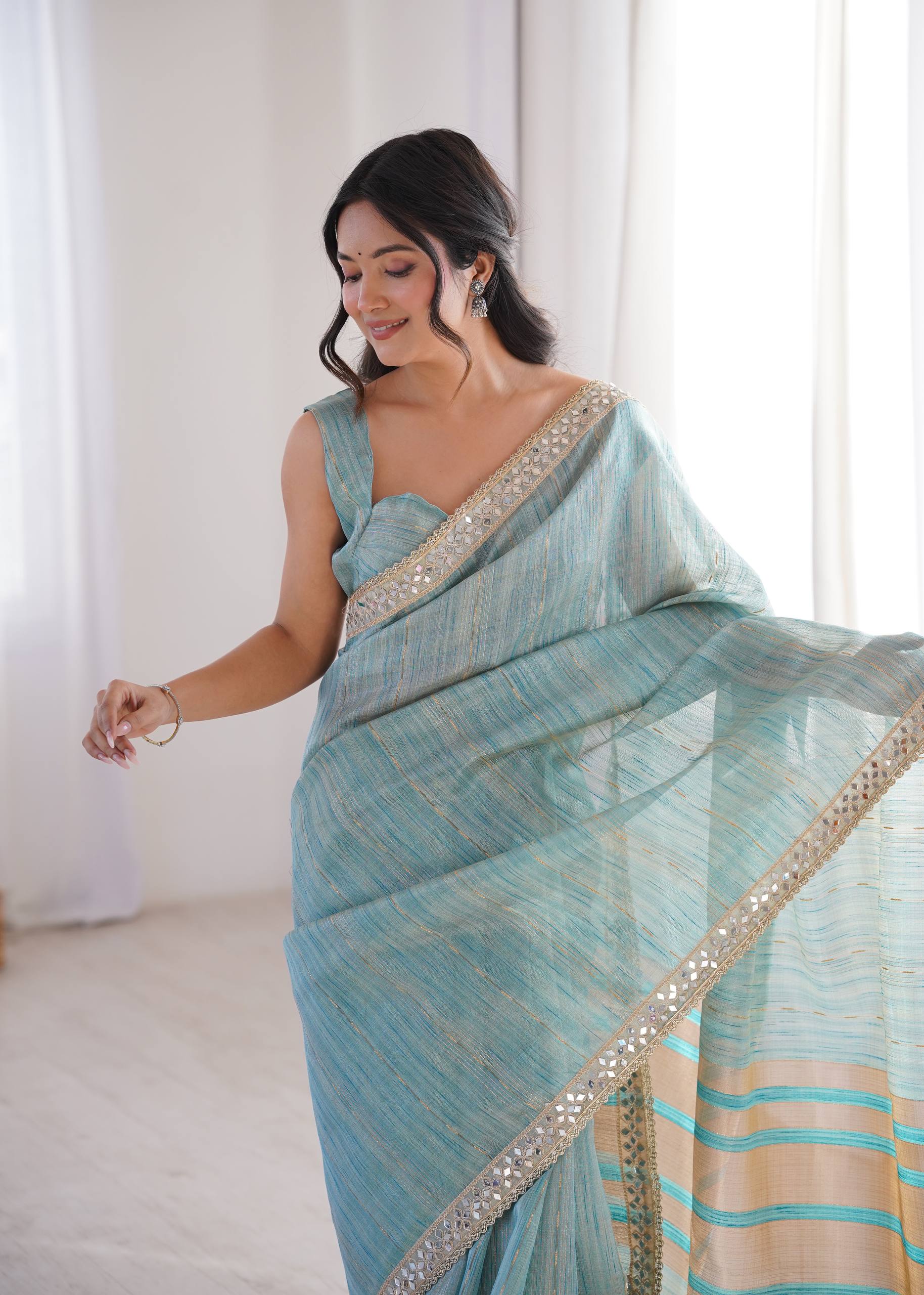 Gulnaar Grace Blush Elegance Saree